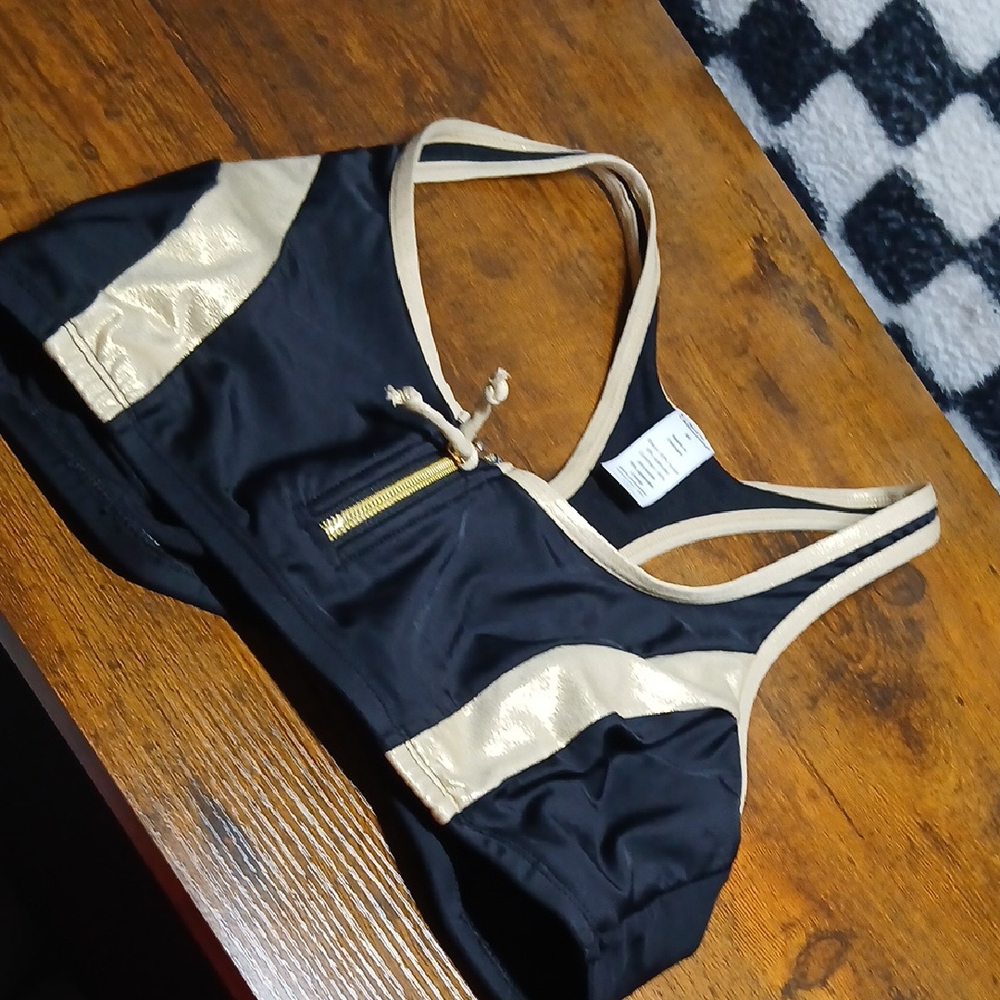 Black and Gold Women's Swim Set